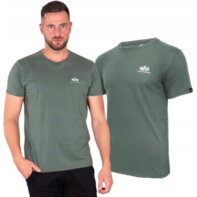 Koszulka Alpha Industries Small Logo Basic 188505 432 Vintage Green S Koszulka Alpha Industries Small Logo Basic 188505 432 Vintage Green S