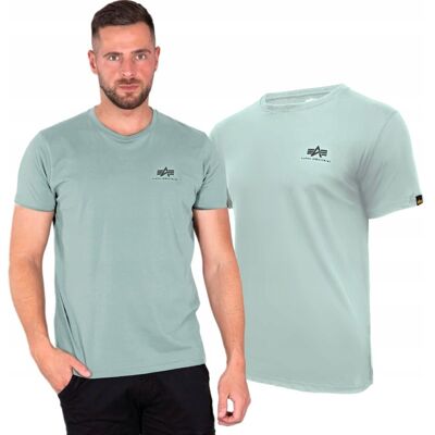 Koszulka Alpha Industries Small Logo Basic 188505 680 Dusty Green XXL Koszulka Alpha Industries Small Logo Basic 188505 680 Dusty Green XXL
