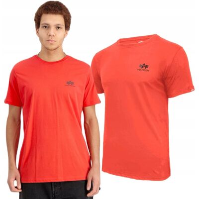 Koszulka Alpha Industries Small Logo Basic 188505 711 Czerwona L Koszulka Alpha Industries Small Logo Basic 188505 711 Czerwona L