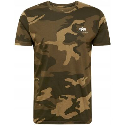 Koszulka Alpha Industries Small Logo Camo Basic 188505C 239 - Olive Camo Koszulka Alpha Industries Small Logo Camo Basic 188505C 239 - Olive Camo