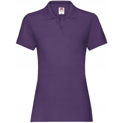 FRUIT OF THE LOOM Koszulka damska Premium Polo bawełniana Fioletowy r. XL FRUIT OF THE LOOM Koszulka damska Premium Polo bawełniana Fioletowy r. XL