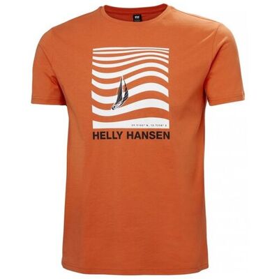 Koszulka HELLY HANSEN SHORELINE T-SHIRT 3. pomarańczowy M Koszulka HELLY HANSEN SHORELINE T-SHIRT 3. pomarańczowy M