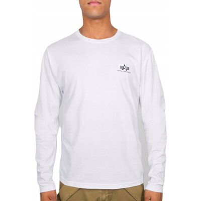 Koszulka Longsleeve Alpha Industries Small Logo Basic 198517 09 Biały XL Koszulka Longsleeve Alpha Industries Small Logo Basic 198517 09 Biały XL