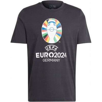 Koszulka męska adidas Euro24 czarna IT9291 S Koszulka męska adidas Euro24 czarna IT9291 S