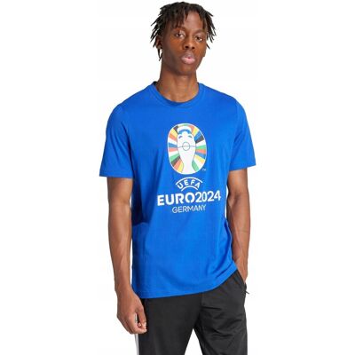 Koszulka męska adidas Euro24 niebieska IT9293 M Koszulka męska adidas Euro24 niebieska IT9293 M