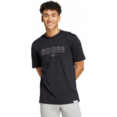 Koszulka męska adidas Tech Linear Graphic czarna IW2651 M Koszulka męska adidas Tech Linear Graphic czarna IW2651 M
