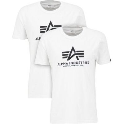 Koszulka męska Alpha Industries Basic T 2 Pack white 106524-09 M Koszulka męska Alpha Industries Basic T 2 Pack white 106524-09 M