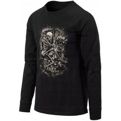 Helikon-Tex Koszulka Męska HELIKON Longsleeve Fight to the Grave Czarny 3XL Helikon-Tex Koszulka Męska HELIKON Longsleeve Fight to the Grave Czarny 3XL