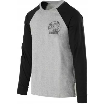Helikon-Tex Koszulka Męska HELIKON Longsleeve Old School 100% Bawełna Melange Grey 3XL Helikon-Tex Koszulka Męska HELIKON Longsleeve Old School 100% Bawełna Melange Grey 3XL