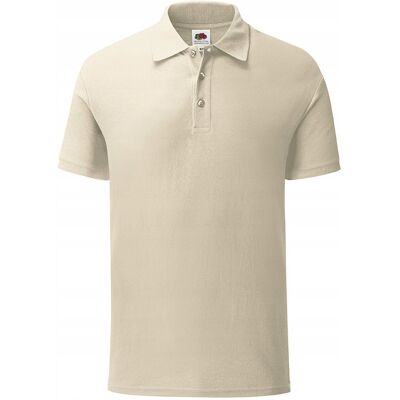 FRUIT OF THE LOOM Koszulka męska Iconic Polo bawełniana Naturalny r. 2XL FRUIT OF THE LOOM Koszulka męska Iconic Polo bawełniana Naturalny r. 2XL