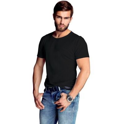 James Bradley Koszulka męska James z jedwabiu wiskozowego : Kolor - Czarny, Rozmiar - 54/XL James Bradley Koszulka męska James z jedwabiu wiskozowego : Kolor - Czarny, Rozmiar - 54/XL