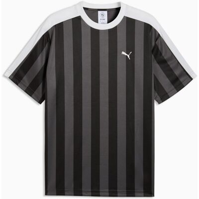 Koszulka męska Puma ESS T7 RELAXED STRIPED FOOTBALL czarna 69219501 r S Koszulka męska Puma ESS T7 RELAXED STRIPED FOOTBALL czarna 69219501 r S