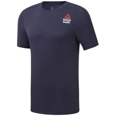 Koszulka męska Reebok DY8459 RC AC + COTTON Niebieska Koszulka męska Reebok DY8459 RC AC + COTTON Niebieska