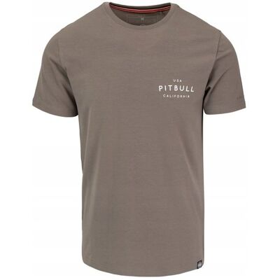 inna (Inny) Koszulka męska T-Shirt Pit Bull Pitbull USA CAL Slim Fit taupe S inna (Inny) Koszulka męska T-Shirt Pit Bull Pitbull USA CAL Slim Fit taupe S