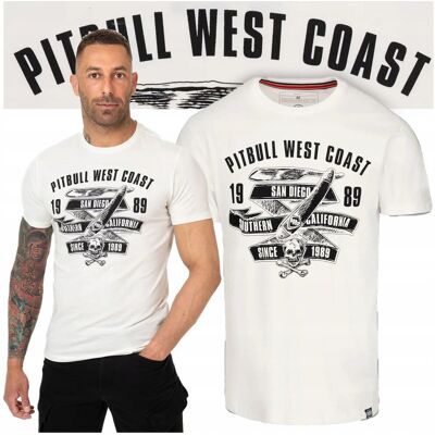 Inny producent Koszulka męska T-SHIRT PIT BULL Slim Fit OLDSCHOOL RAZOR PITBULL biała XXL Inny producent Koszulka męska T-SHIRT PIT BULL Slim Fit OLDSCHOOL RAZOR PITBULL biała XXL