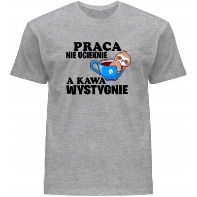 inna (Inny) Koszulka Meska T Shirt Praca Nie Ucieknie A Kawa Wystygnie Leniwiec Xxl inna (Inny) Koszulka Meska T Shirt Praca Nie Ucieknie A Kawa Wystygnie Leniwiec Xxl