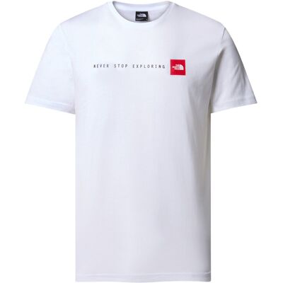 The North Face Koszulka męska TNF NF0A87NSFN4 SS NEVER STOP EX Biała The North Face Koszulka męska TNF NF0A87NSFN4 SS NEVER STOP EX Biała