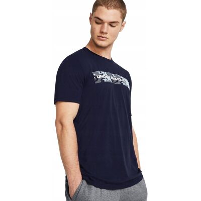 Koszulka męska Under Armour Camo Chest Stripe granatowa 1376830 410 S Koszulka męska Under Armour Camo Chest Stripe granatowa 1376830 410 S