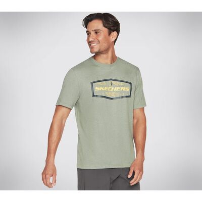 Koszulka męska z krótkim rękawem SKECHERS LATITUDE TEE zielona 2XL Koszulka męska z krótkim rękawem SKECHERS LATITUDE TEE zielona 2XL