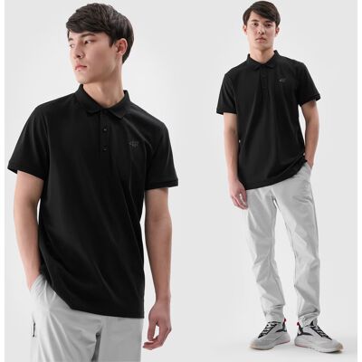 Koszulka Polo Męska 4F Regular Z Kołnierzem Czarna 4FWMM00TPTSM367 Czarny 3XL Koszulka Polo Męska 4F Regular Z Kołnierzem Czarna 4FWMM00TPTSM367 Czarny 3XL