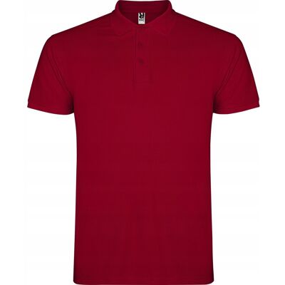 Koszulka POLO Męska Bawełna PIQUE Roly STAR 6638 BORDOWY GARNET M Koszulka POLO Męska Bawełna PIQUE Roly STAR 6638 BORDOWY GARNET M