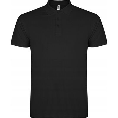 Koszulka POLO Męska Bawełna PIQUE Roly STAR 6638 CZARNA 4XL Koszulka POLO Męska Bawełna PIQUE Roly STAR 6638 CZARNA 4XL