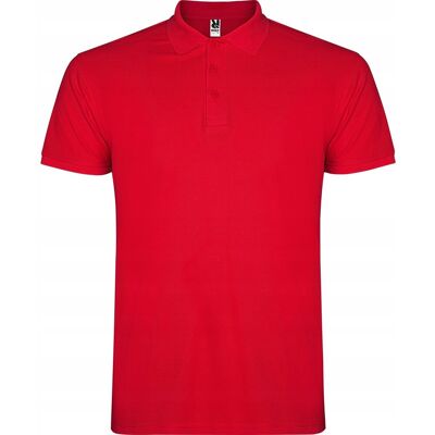 Koszulka POLO Męska Bawełna PIQUE Roly STAR 6638 CZERWONA S Koszulka POLO Męska Bawełna PIQUE Roly STAR 6638 CZERWONA S