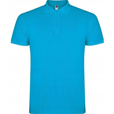 Koszulka POLO Męska Bawełna PIQUE Roly STAR 6638 NIEBIESKI TURKUS XL Koszulka POLO Męska Bawełna PIQUE Roly STAR 6638 NIEBIESKI TURKUS XL