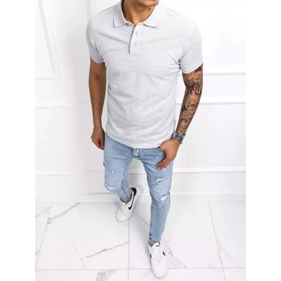 Koszulka polo męska jasnoszara Dstreet PX0513-XXL Koszulka polo męska jasnoszara Dstreet PX0513-XXL