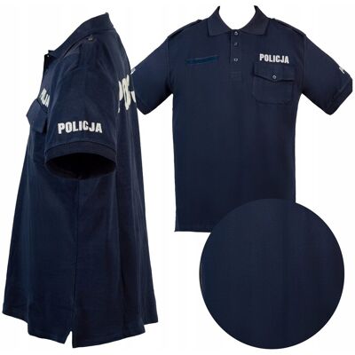inna (Inny) Koszulka Polo Policja Męska Z Pagonami Bawełna Granatowa Służbowa inna (Inny) Koszulka Polo Policja Męska Z Pagonami Bawełna Granatowa Służbowa