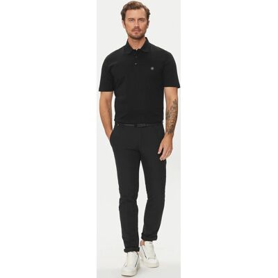 Koszulka polo z krótkim rękawem HUGO BOSS czarny T-shirt z kołnierzem r. S Koszulka polo z krótkim rękawem HUGO BOSS czarny T-shirt z kołnierzem r. S