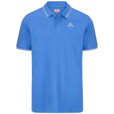 Koszulka polo z krótkim rękawem Kappa Ezio 2, niebieska, męska, XL Koszulka polo z krótkim rękawem Kappa Ezio 2, niebieska, męska, XL