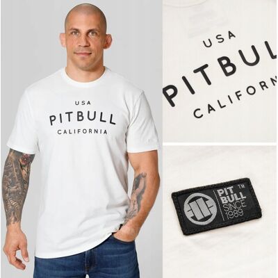 inna (Inny) Koszulka T-Shirt Bawełniany Męski Pit Bull Usa Cal. Biały R. S inna (Inny) Koszulka T-Shirt Bawełniany Męski Pit Bull Usa Cal. Biały R. S