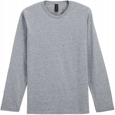 Koszulka T-Shirt Długi Rękaw Bawełna SOFTSTYLE Gildan GI64400 SZARA M Koszulka T-Shirt Długi Rękaw Bawełna SOFTSTYLE Gildan GI64400 SZARA M