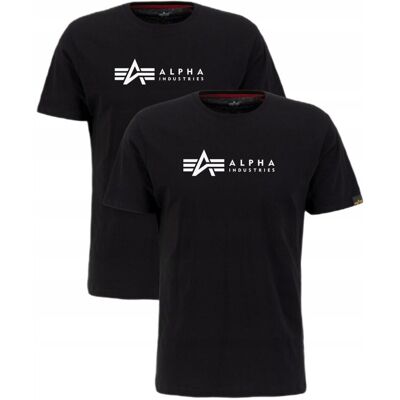 Koszulki Alpha Industries Alpha Label T 2 Pack 118534 03 Czarne L Koszulki Alpha Industries Alpha Label T 2 Pack 118534 03 Czarne L