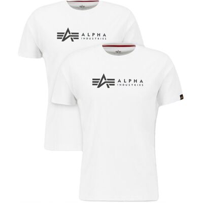 Koszulki Alpha Industries Alpha Label T 2 Pack 118534 09 Białe L Koszulki Alpha Industries Alpha Label T 2 Pack 118534 09 Białe L