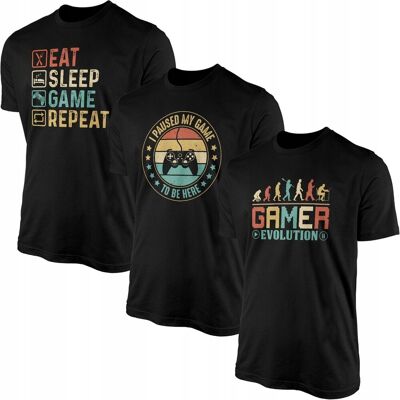 GILDAN Koszulki Męskie Dla Gracza Komplet 3 X T-Shirt Koszulka 100% Bawełna 3pak GILDAN Koszulki Męskie Dla Gracza Komplet 3 X T-Shirt Koszulka 100% Bawełna 3pak