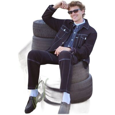 Inny producent KOTON KURTKA MĘSKA JEANSOWA CZARNA Z KONTRASTOWYM SZWEM S 5DA Inny producent KOTON KURTKA MĘSKA JEANSOWA CZARNA Z KONTRASTOWYM SZWEM S 5DA