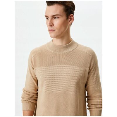 Inny producent KOTON MĘSKI BEŻOWY SWETER Z PÓŁGOLFEM I STRUKTURĄ DZIANINY XL 5GA* Inny producent KOTON MĘSKI BEŻOWY SWETER Z PÓŁGOLFEM I STRUKTURĄ DZIANINY XL 5GA*