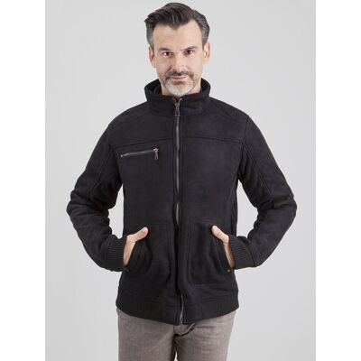 Inny producent KRÓTKA KURTKA MĘSKA Z EKO-ZAMSZU Z SUWAKIEM Inny producent KRÓTKA KURTKA MĘSKA Z EKO-ZAMSZU Z SUWAKIEM