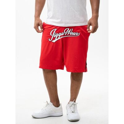Jigga Wear Krótkie Spodenki Sportowe Szorty Czerwone Luźne Mesh Jigga Basketball S Jigga Wear Krótkie Spodenki Sportowe Szorty Czerwone Luźne Mesh Jigga Basketball S