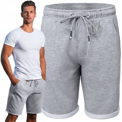 Krótkie Spodenki SZORTY Dresowe Męskie ARABESKA Szare Melanż M Pako Jeans Krótkie Spodenki SZORTY Dresowe Męskie ARABESKA Szare Melanż M Pako Jeans