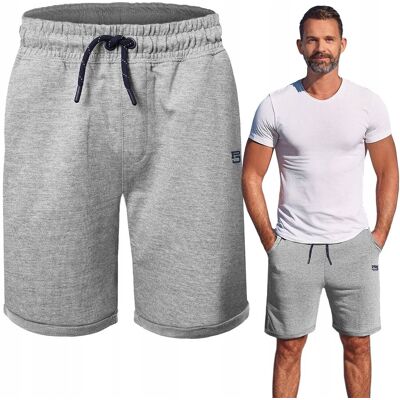 Krótkie Spodenki SZORTY Dresowe Męskie LAKE Szare Melanż M Pako Jeans Krótkie Spodenki SZORTY Dresowe Męskie LAKE Szare Melanż M Pako Jeans