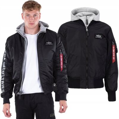 Kurtka Alpha Industries MA-1 D-Tec SE 133104 198 Czarna/Szara 3XL Kurtka Alpha Industries MA-1 D-Tec SE 133104 198 Czarna/Szara 3XL