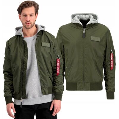 Kurtka Alpha Industries MA-1 TT Hood 196108 257 Ciemnozielona 3XL Kurtka Alpha Industries MA-1 TT Hood 196108 257 Ciemnozielona 3XL