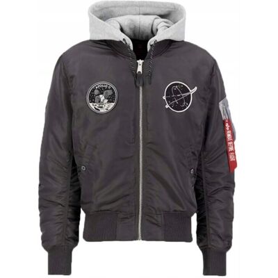 Kurtka Alpha Industries MA-1 VF Hood Dark Side 108108 684 Vintage Grey 3XL Kurtka Alpha Industries MA-1 VF Hood Dark Side 108108 684 Vintage Grey 3XL