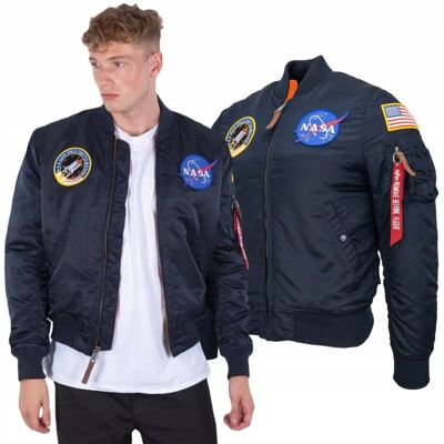Kurtka Alpha Industries MA-1 VF NASA 166107 07 Granatowa 3XL Kurtka Alpha Industries MA-1 VF NASA 166107 07 Granatowa 3XL