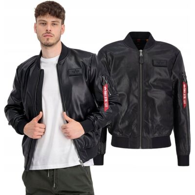 Kurtka Alpha Industries MA-1 VF Vegan Leather 106108 03 Czarna M Kurtka Alpha Industries MA-1 VF Vegan Leather 106108 03 Czarna M