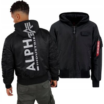 Kurtka Alpha Industries MA-1 ZH Back Print Czarna Kurtka Alpha Industries MA-1 ZH Back Print Czarna