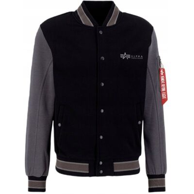 Kurtka Alpha Industries Varsity Sweat ML 138106 03 Czarna S Kurtka Alpha Industries Varsity Sweat ML 138106 03 Czarna S